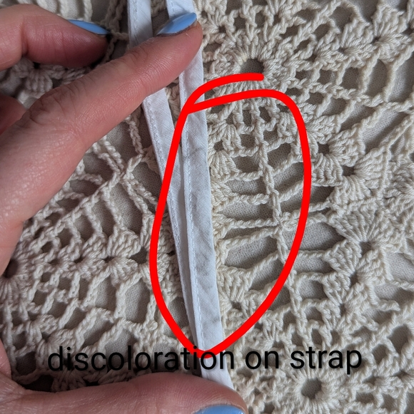 FOREVER 21 - White Lace-Up Spaghetti Strap Crop Top With Lace Detail Size M - Picture 11 of 12